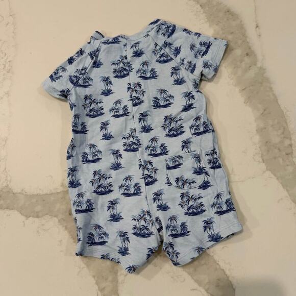 Janie and Jack Baby Tropical Palm Tree Romper Infant Size 6-12 Month IcedFeather - Picture 3 of 7